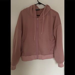 Pink zip up hoodie